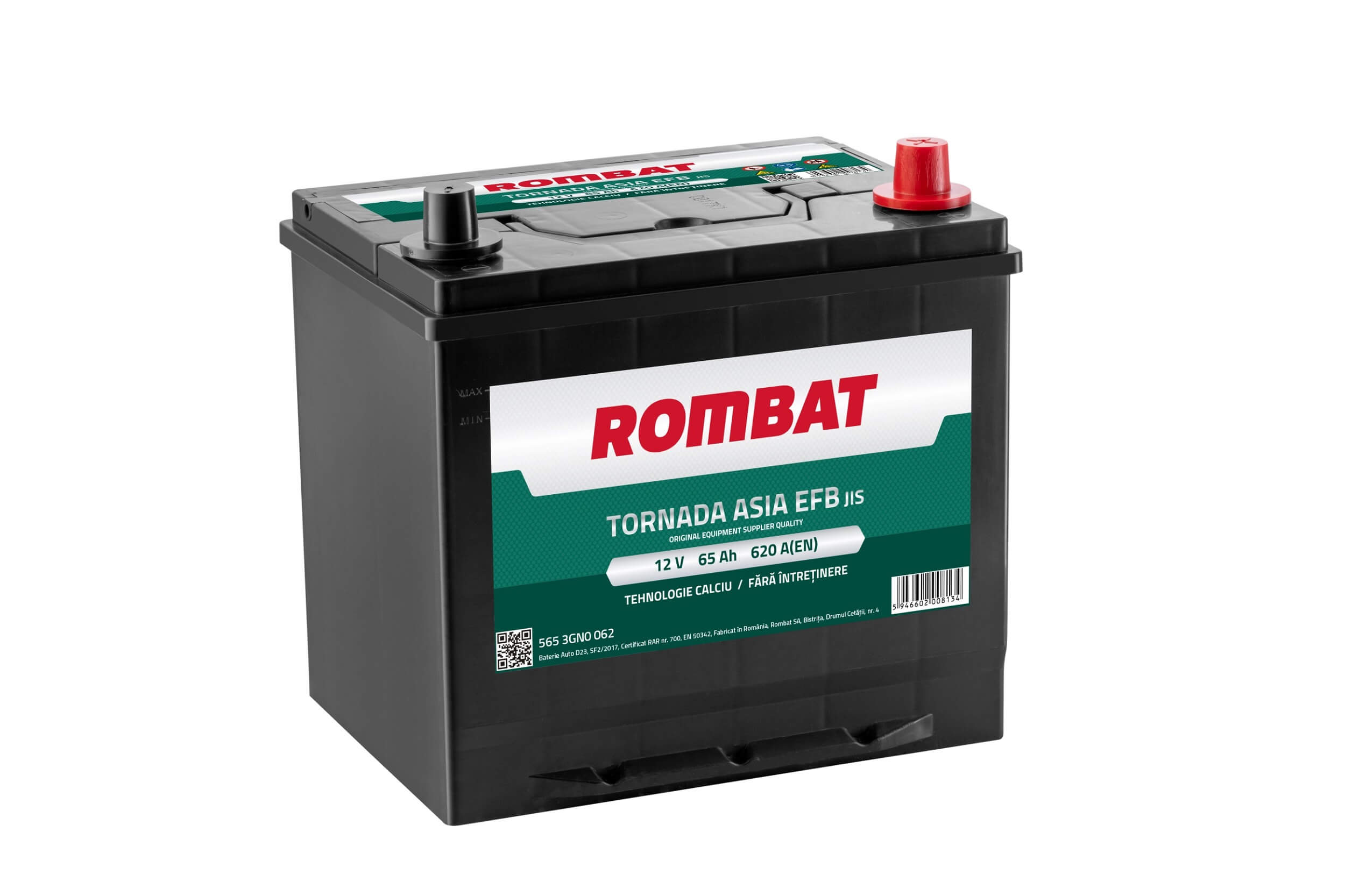 Baterie auto 65ah 620a 12v ROMBAT 565 3GN0 062