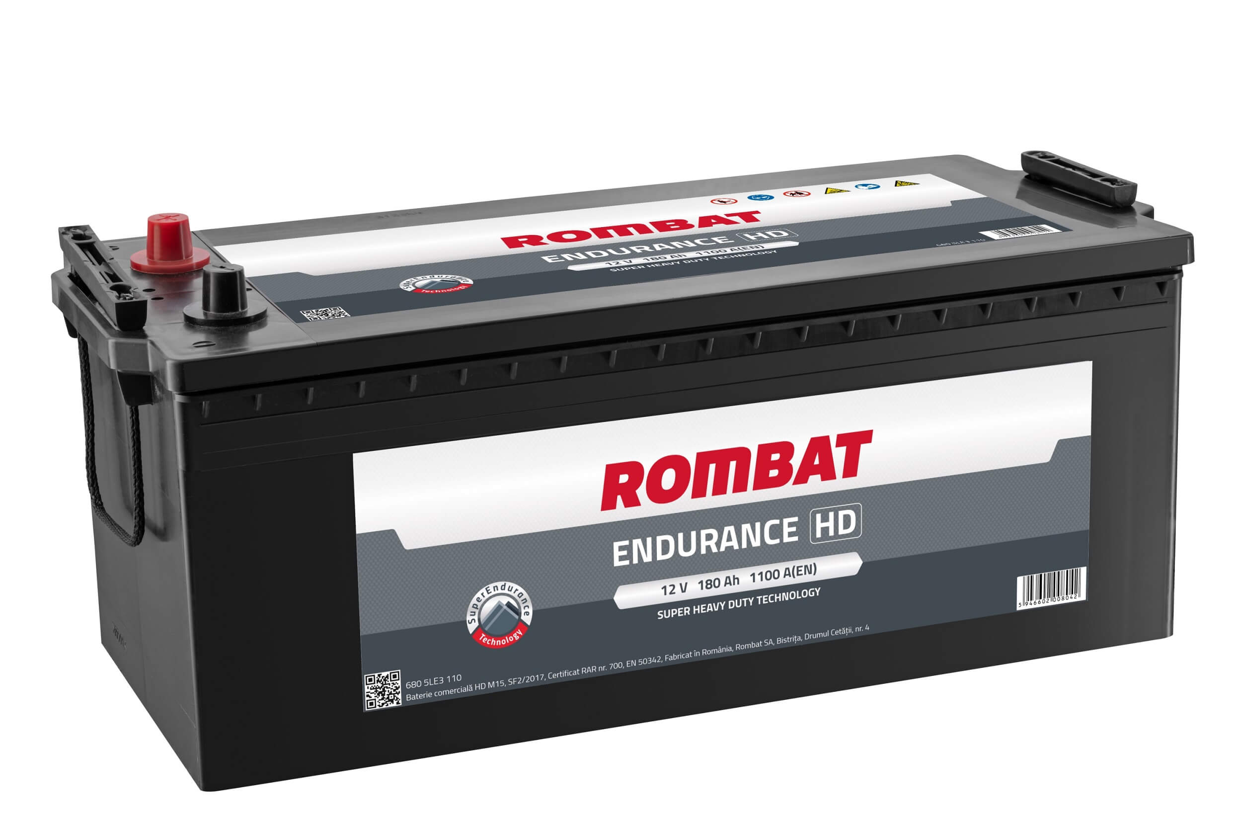 Baterie auto 180ah 1100a 12v ROMBAT 680 5LE3 110