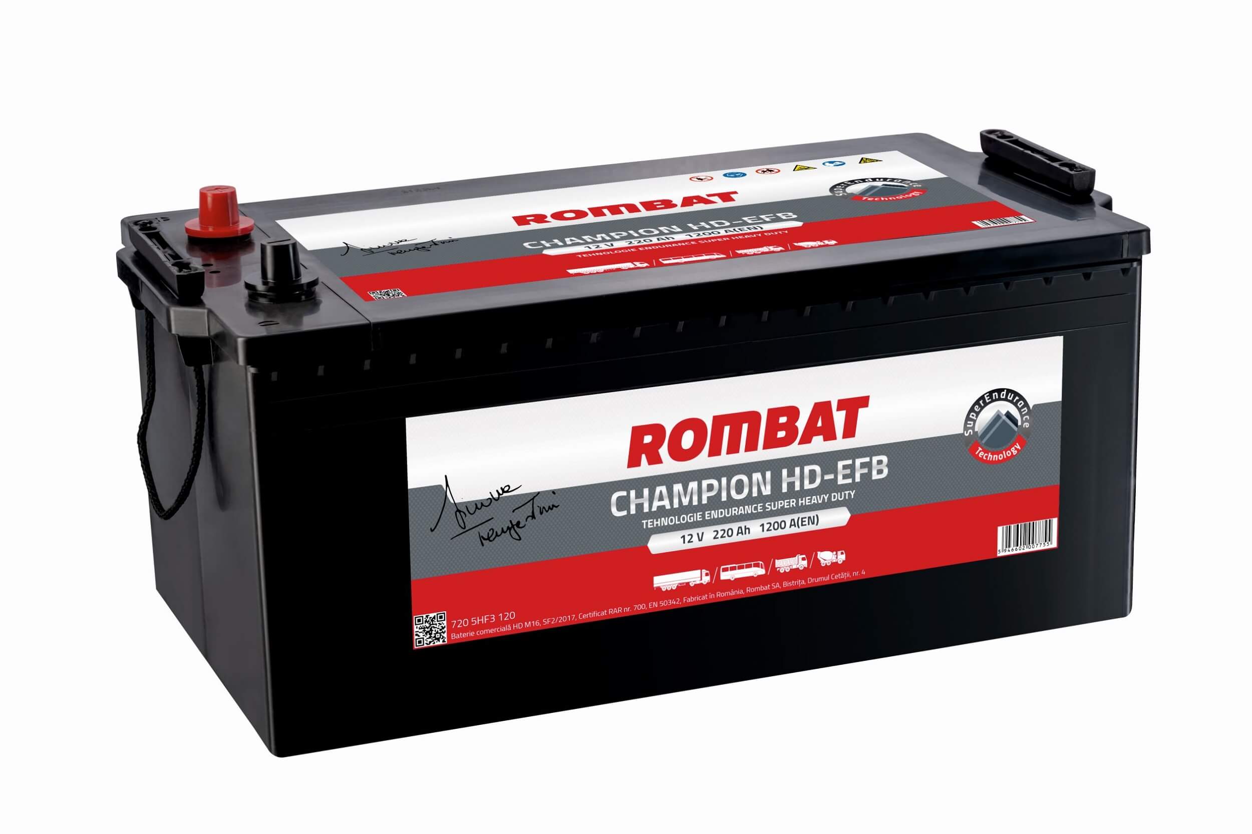 Baterie camion 220ah 1200a 12v ROMBAT 720 5HF3 120