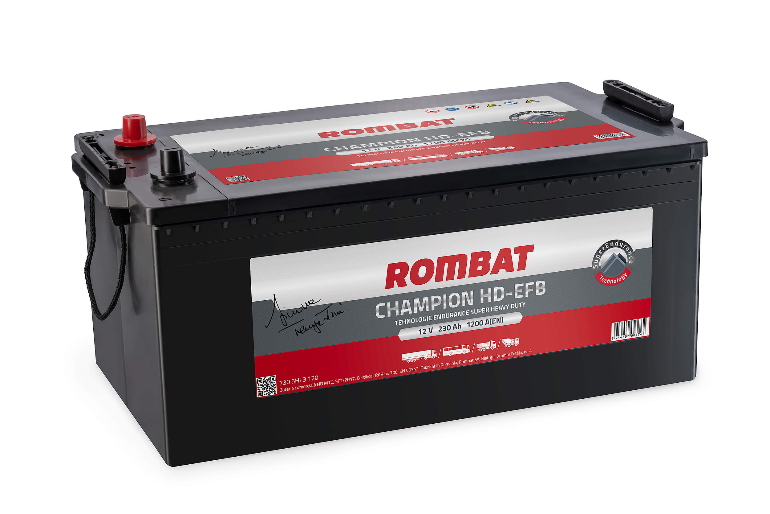 Baterie camion 230ah 1200a 12v ROMBAT 730 5HF3 120