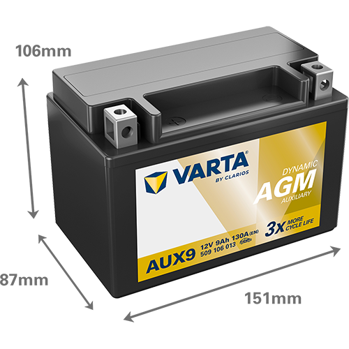 Baterie auxiliara 9ah 130a 12v VARTA 509106013K262
