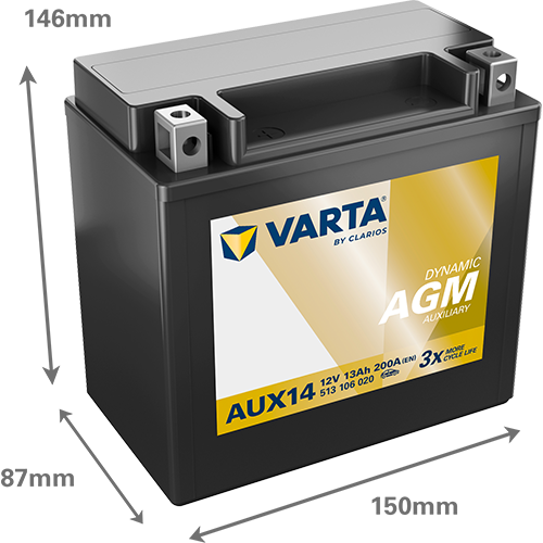 Baterie auxiliara 13ah 200a 12v VARTA 513106020K262