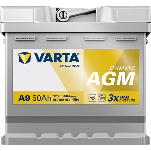 Baterie auto AGM 50ah 540a 12v VARTA 550901054K262