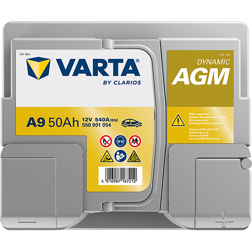 Baterie auto AGM 50ah 540a 12v VARTA 550901054K262