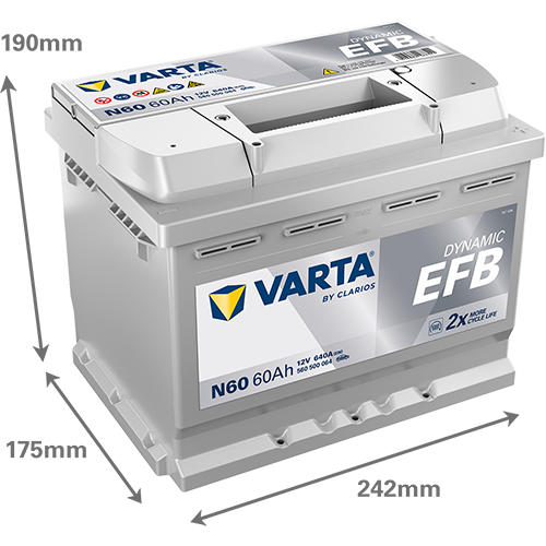 Baterie auto 60ah 640a 12v VARTA 560500064K262