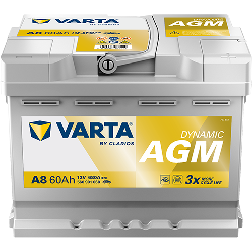 Baterie auto AGM 60ah 680a 12v VARTA 560901068K262