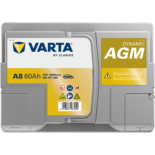 Baterie auto AGM 60ah 680a 12v VARTA 560901068K262
