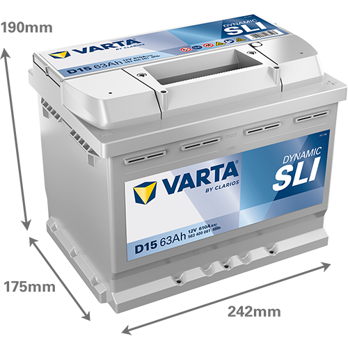 Baterie auto 63ah 610a 12v VARTA 563400061K262