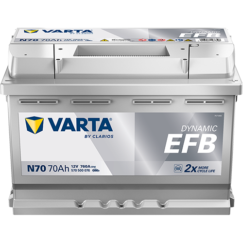 Baterie auto EFB 70ah 760a 12v VARTA 570500076K262