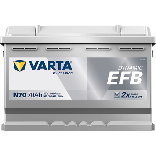 Baterie auto EFB 70ah 760a 12v VARTA 570500076K262