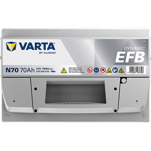 Baterie auto EFB 70ah 760a 12v VARTA 570500076K262