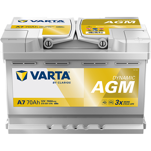 Baterie auto AGM 70ah 760a 12v VARTA 570901076K262