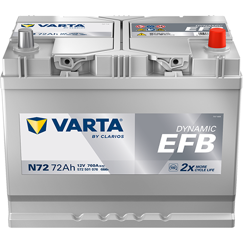 Baterie auto EFB 72ah 760a 12v VARTA 572501076K262