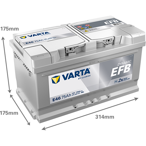Baterie auto EFB 75ah 730a 12v VARTA 575500073K262