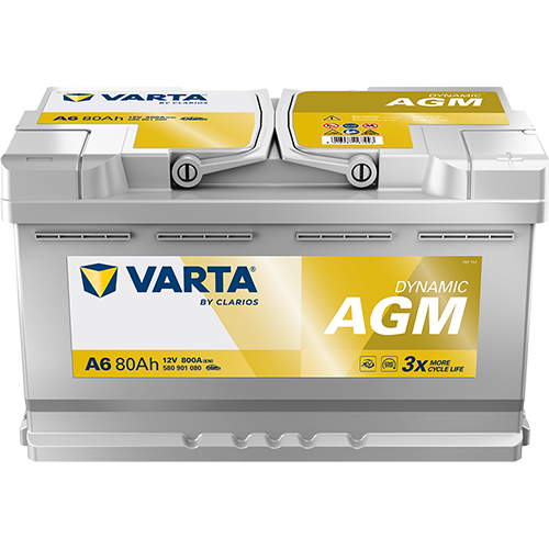 Baterie auto AGM 80ah 800a 12v VARTA 580901080K262