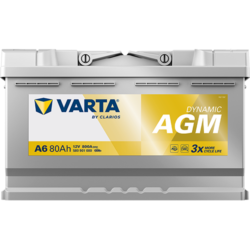 Baterie auto AGM 80ah 800a 12v VARTA 580901080K262