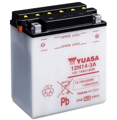 Baterie moto 15ah 125a 12v YUASA 12N14-3A
