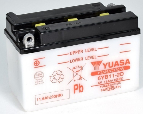 Baterie moto 12ah  6v YUASA 6YB11-2D