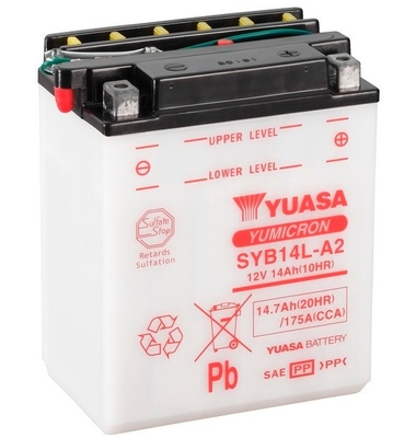 Baterie moto 15ah 175a 12v YUASA SYB14L-A2