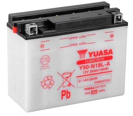 Baterie moto 21ah 240a 12v YUASA Y50-N18L-A