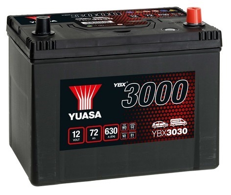 Baterie auto 72ah 630a 12v YUASA YBX3030