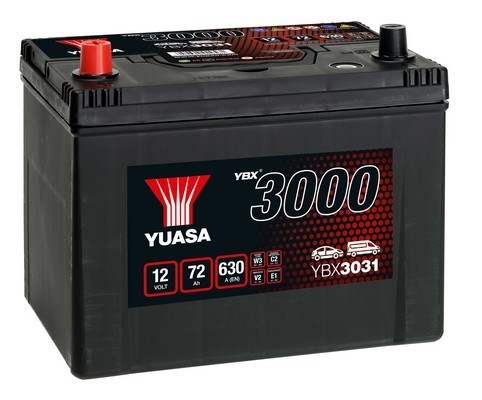 Baterie auto 72ah 630a 12v YUASA YBX3031