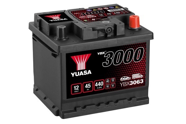 Baterie auto 45ah 440a 12v YUASA YBX3063