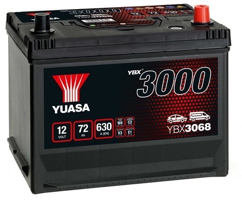 Baterie auto 72ah 630a 12v YUASA YBX3068