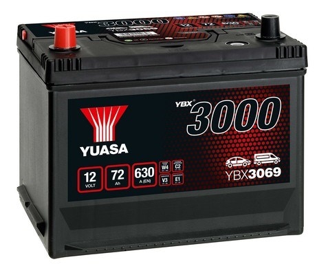 Baterie auto 72ah 630a 12v YUASA YBX3069