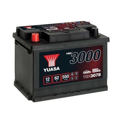 Baterie auto 62ah 550a 12v YUASA YBX3078