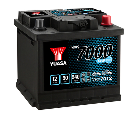 Baterie auto 50ah 540a 12v YUASA YBX7012