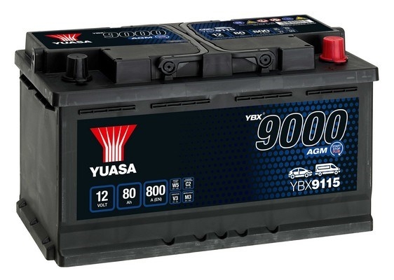 Baterie auto AGM 80ah 800a 12v YUASA YBX9115