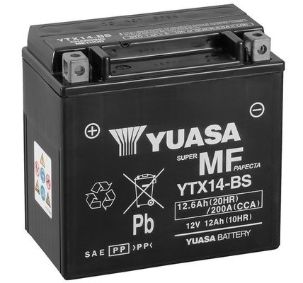 Baterie moto 13ah 200a 12v YUASA YTX14-BS