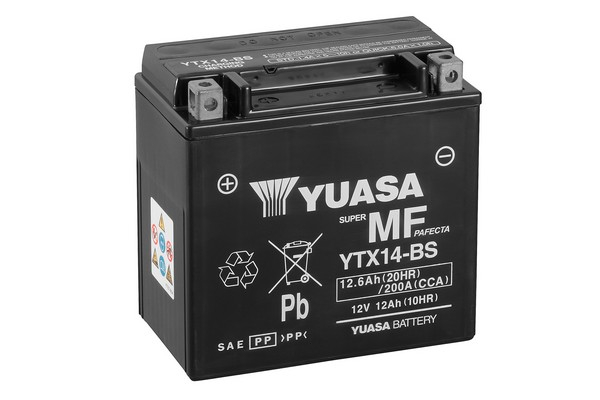 Baterie moto 13ah 200a 12v YUASA YTX14-BS(CP)