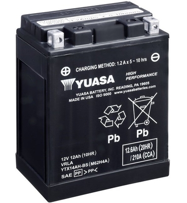 Baterie moto 13ah 210a 12v YUASA YTX14AH-BS