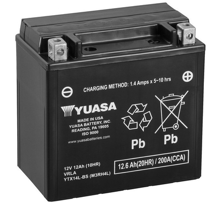 Baterie moto 13ah 200a 12v YUASA YTX14L-BS