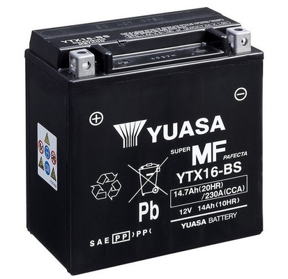 Baterie moto 15ah 230a 12v YUASA YTX16-BS