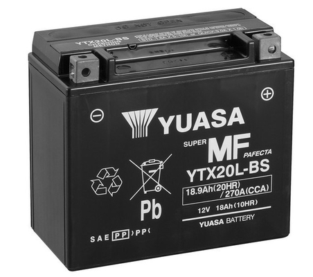 Baterie moto 19ah 270a 12v YUASA YTX20L-BS