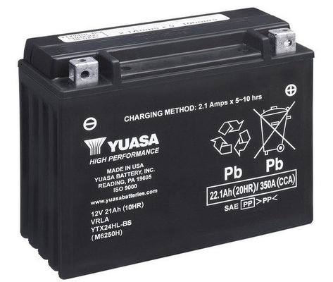 Baterie moto 22ah 350a 12v YUASA YTX24HL-BS