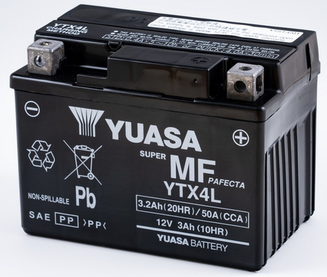Baterie moto 3ah 50a 12v YUASA YTX4L