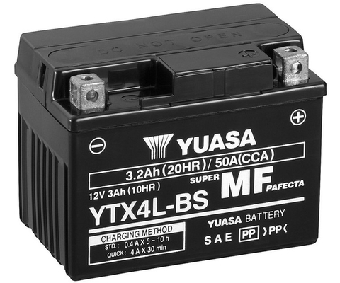 Baterie moto 3ah 50a 12v YUASA YTX4L-BS