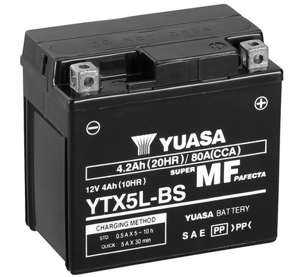 Baterie moto 4ah 80a 12v YUASA YTX5L-BS
