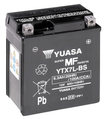 Baterie moto 6ah 100a 12v YUASA YTX7L-BS