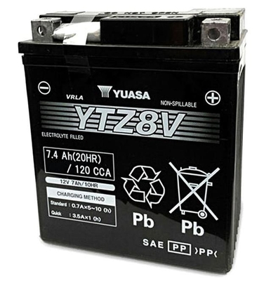 Baterie moto 7ah 120a 12v YUASA YTZ8V
